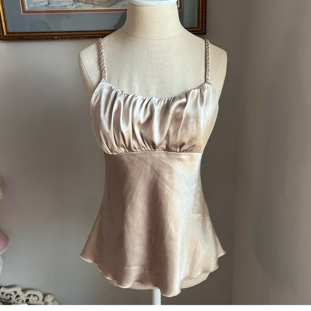 Papaya Cream Ruffled Camisole Top